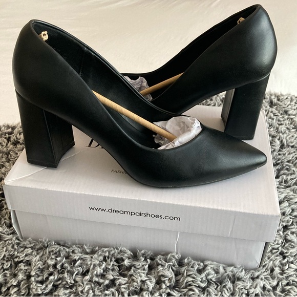 Black Chunky Heels - Picture 2 of 8